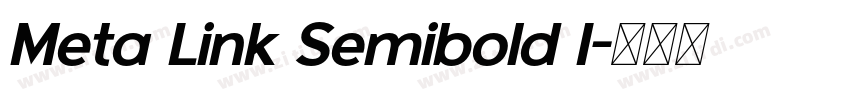 Meta Link Semibold I字体转换